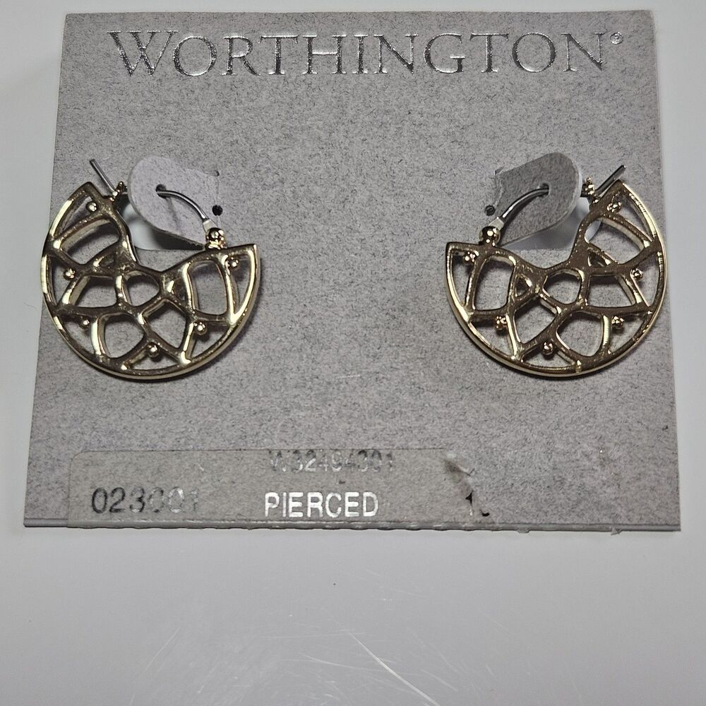 *Sale* Worthington Gold Tone Filigree Dangling Earrings Nwt